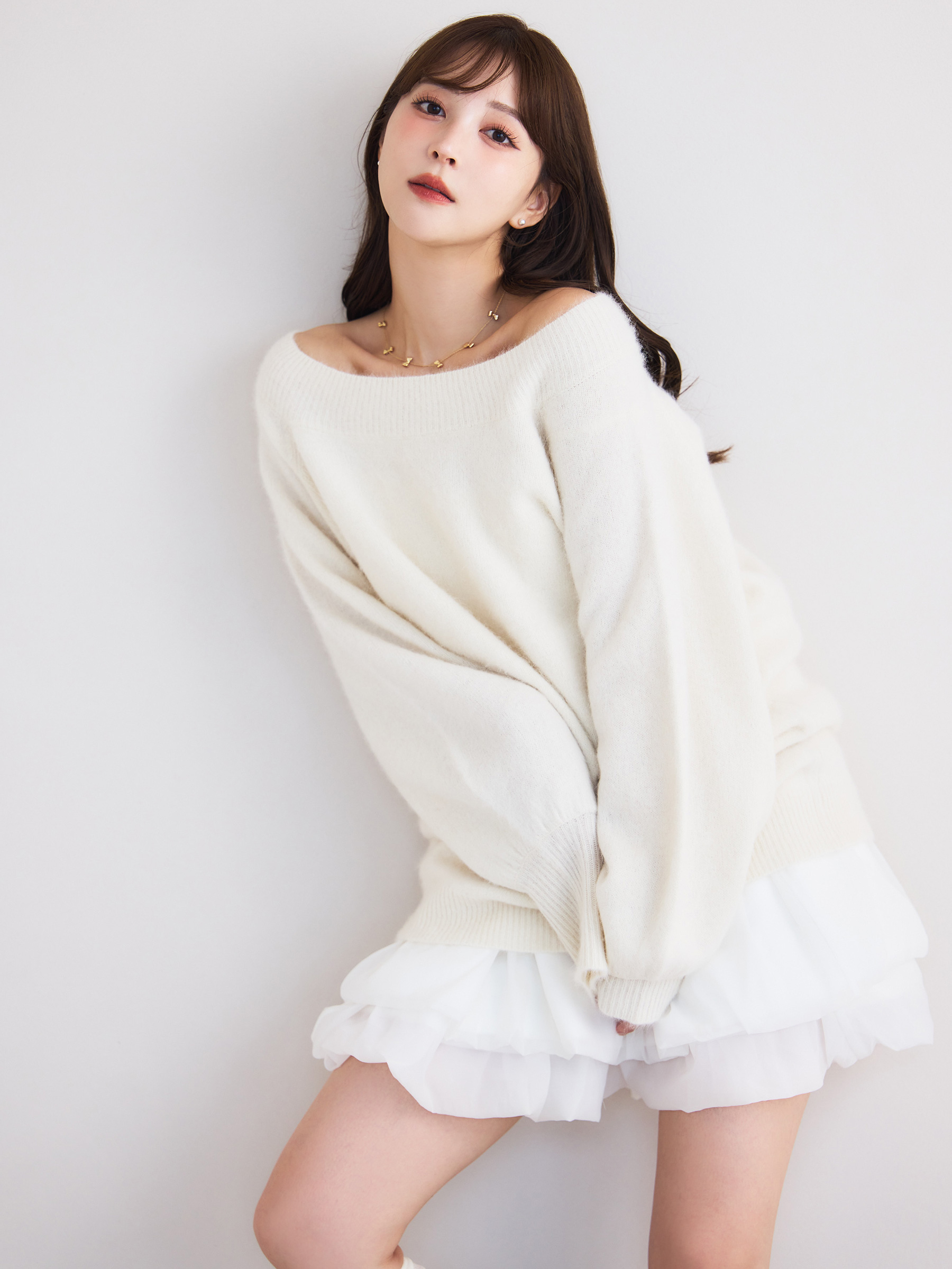 FOXニットプルオーバー(F WHITE): TOPS