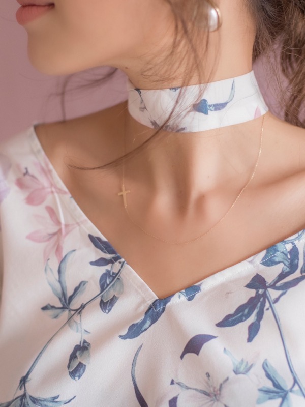 eimy istoire K10 crossed necklace ネックレスネックレス - ネックレス