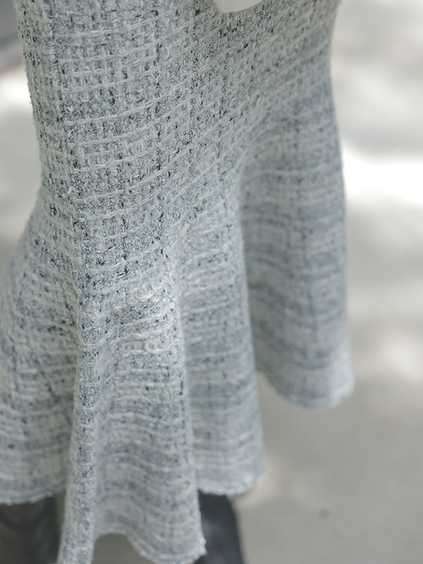 カラーツイードニットマーメードスカート(XS WHITE): ボトム