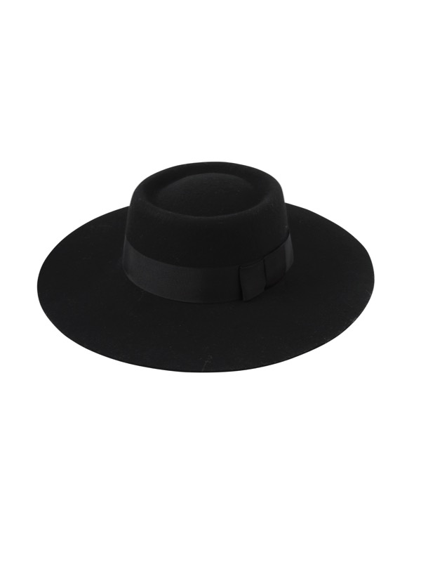 新品 ボンポワン 55cm 黒 ウール 帽子 ハット 定価20900円