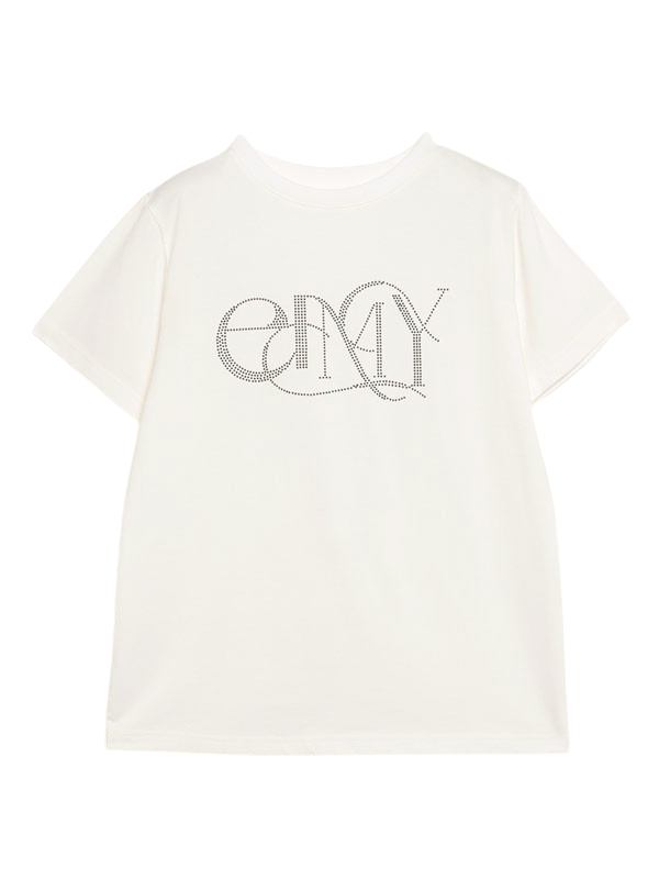 eimyロゴパールTシャツ(F WHITE): トップス