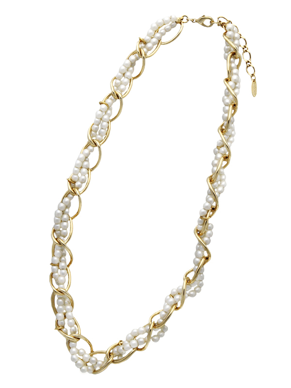 真珠 鎖チェーン ネックレス ファッション シンプル 高級感