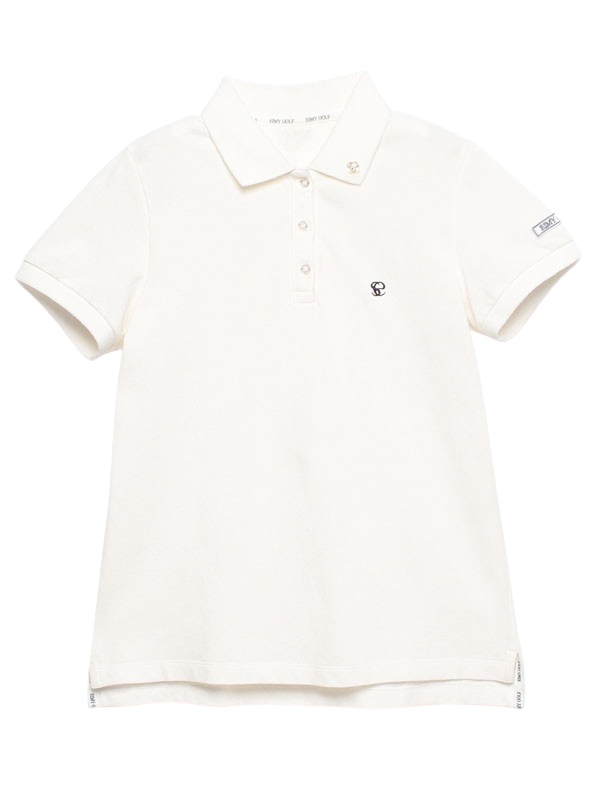 esポイントクレリックポロシャツ(F WHITE): EIMY GOLF