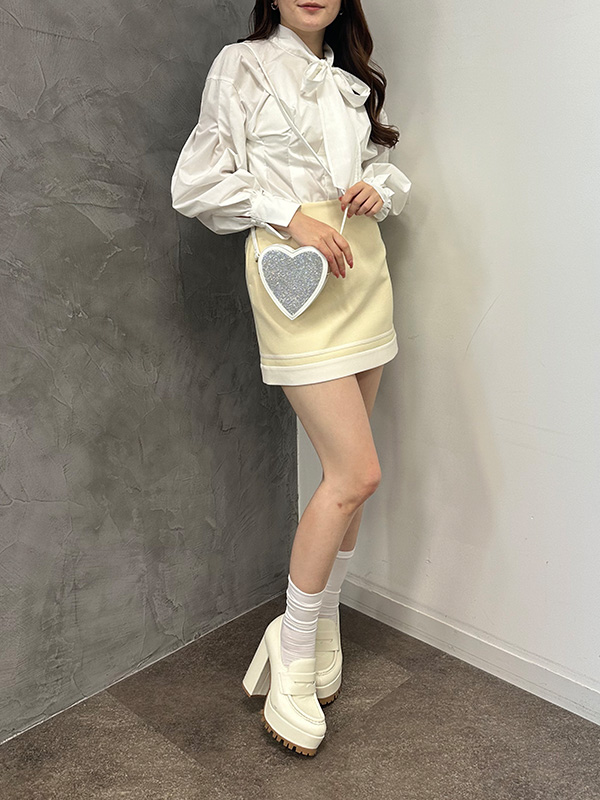 heart glitter mini bag(F WHITE): 雑貨・小物