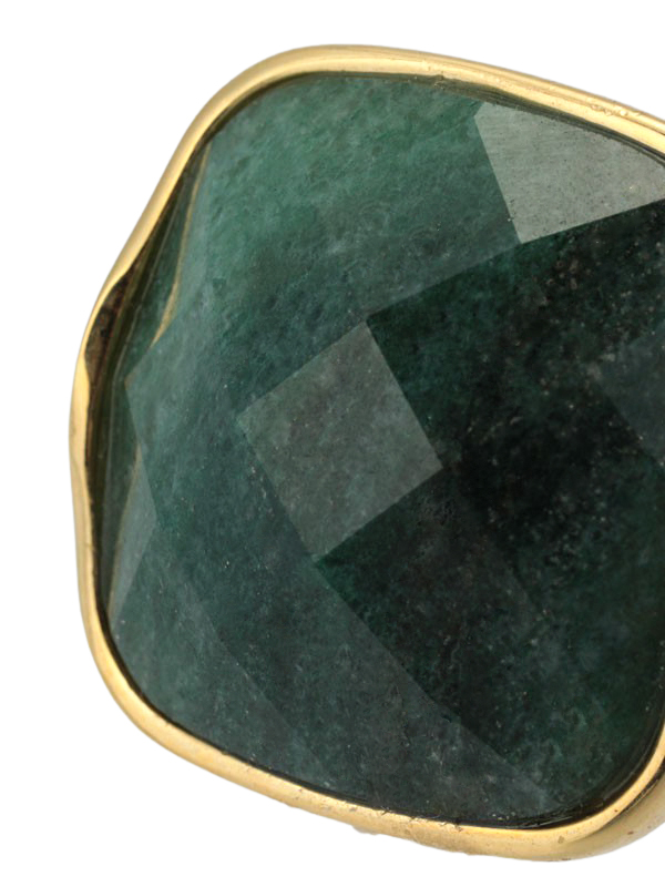 MARCIA MORAN】Green Quartz Square Ring(F GREEN): アクセサリー