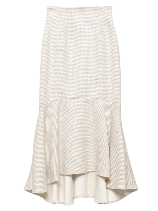 カラーツイードマーメイドスカート(XS WHITE): ボトム