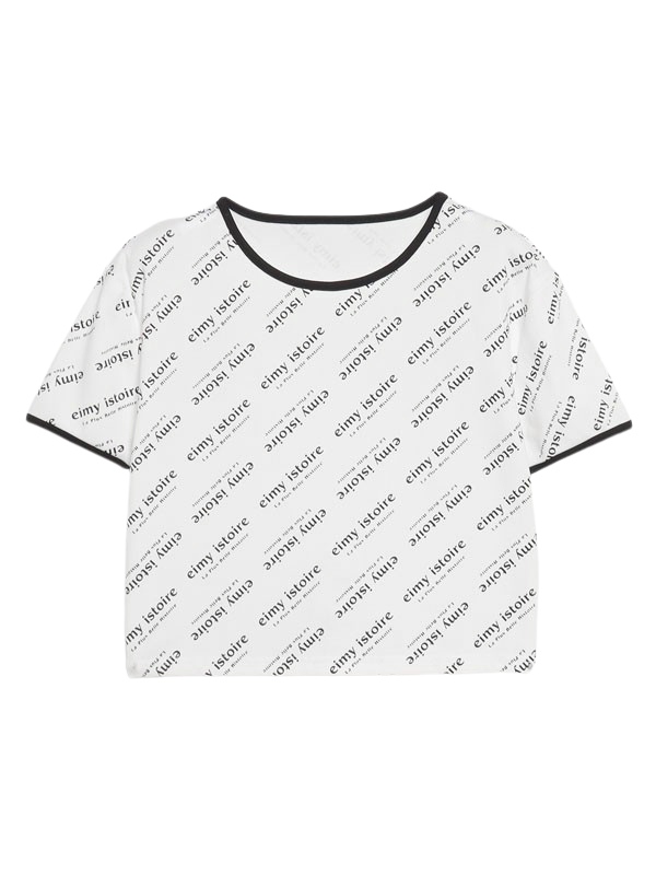 バイヤスロゴクロップＴシャツ(F WHITE): TOPS