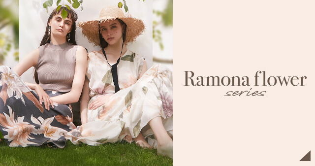 Ramona flower ボリュームスカート(S WHITE): ボトム